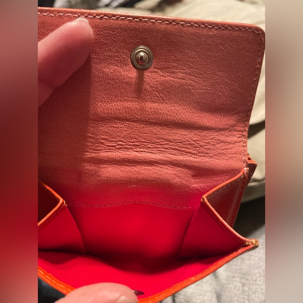 Tusk Brand Compact Orange Leather Wallet - Picture 2 of 4